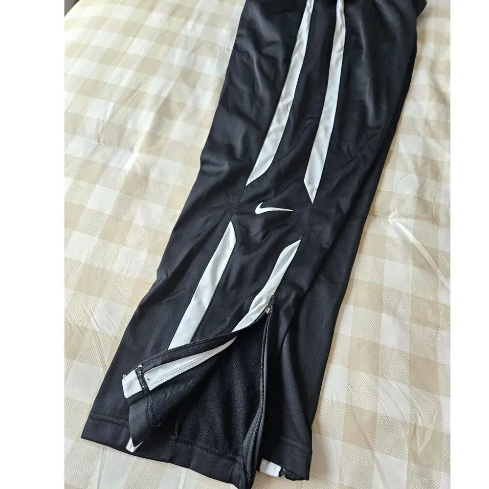 Nike Boys Medium Track Pant Black White NWT